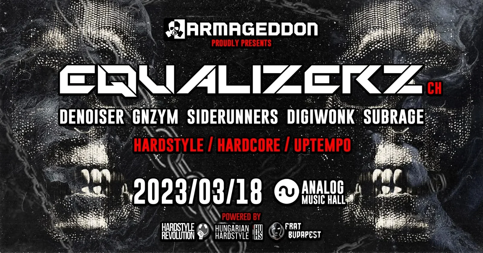 Armageddon pres. EQUALIZERZ event artwork