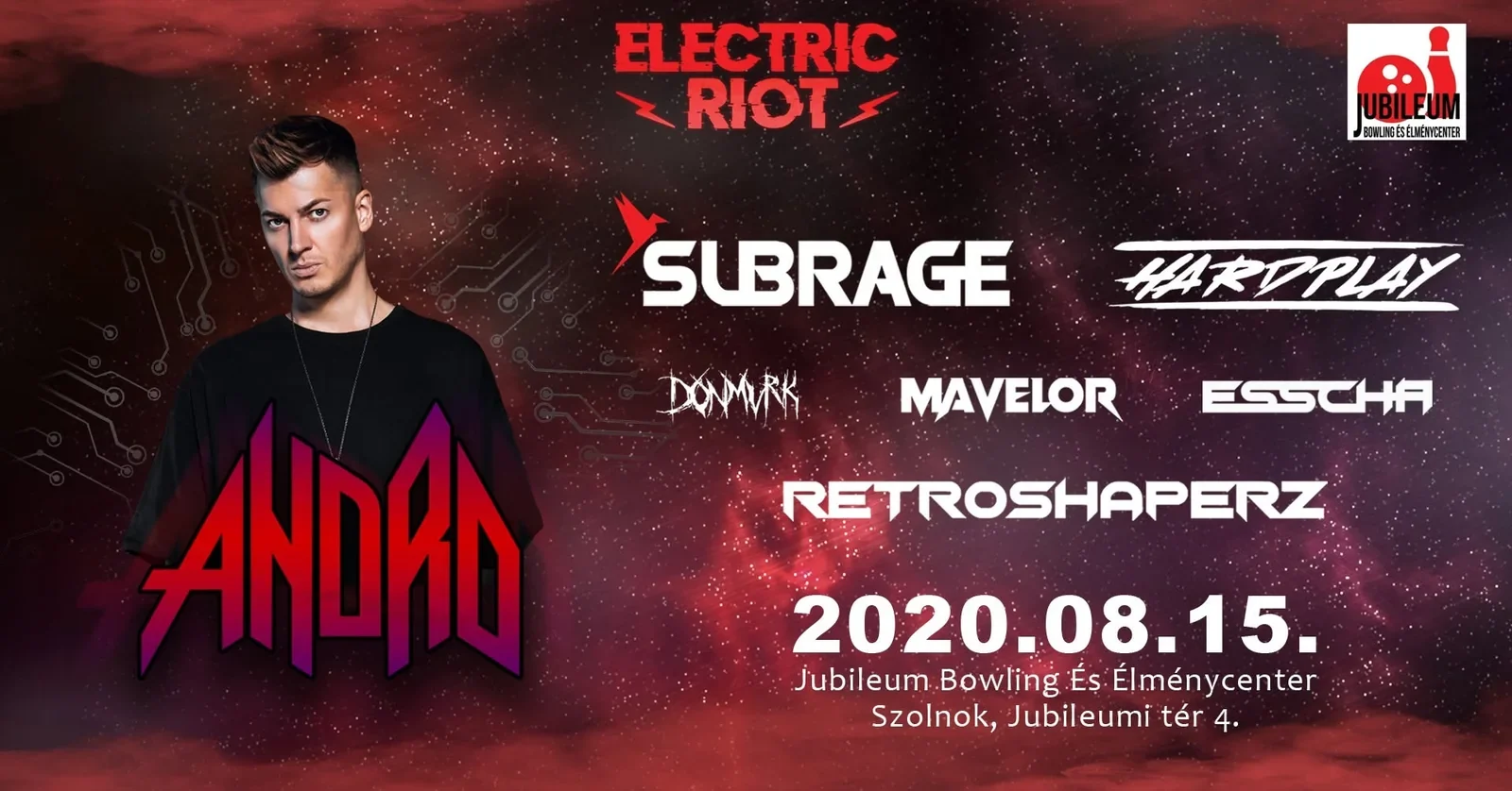 Electric Riot x Andro event artwork