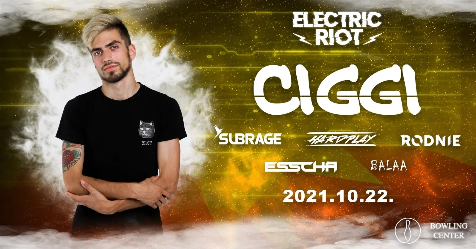 Electric Riot: Ciggi event artwork